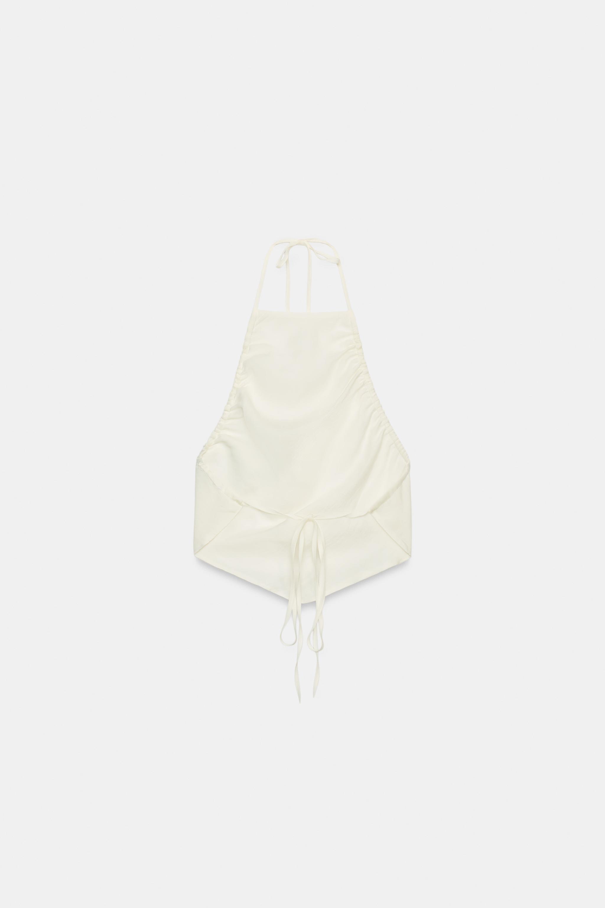 TOP HALTER PLISSÉ